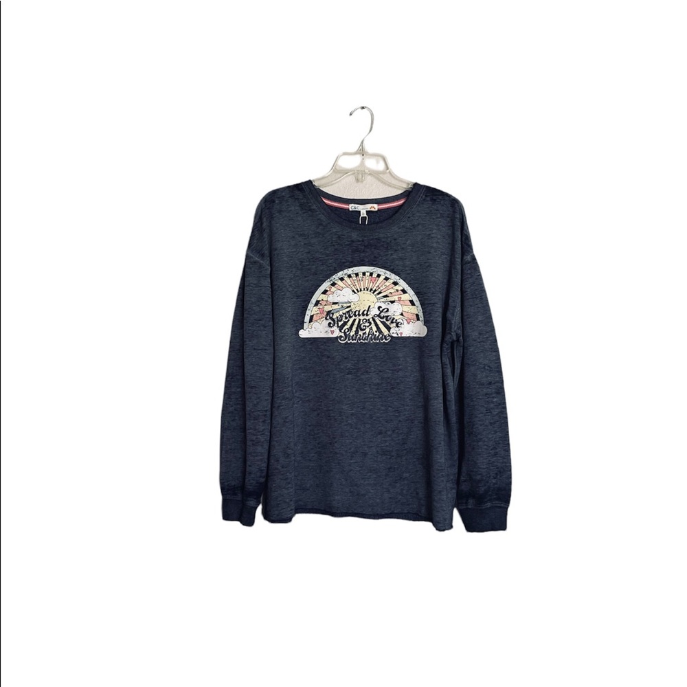 C & C California Burnout Love & Sunshine Graphic Long Sleeve Tee NWT - Picture 3 of 4